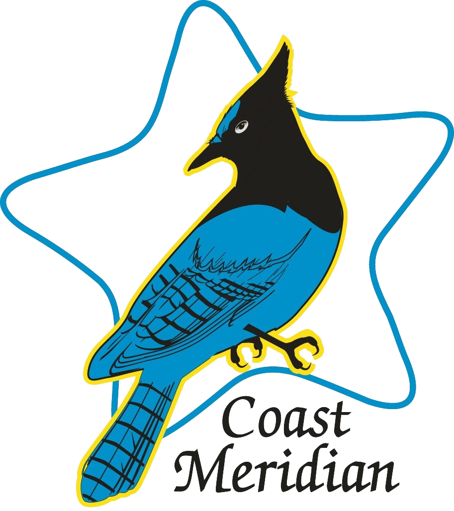 Coast Meridian Elementary &mdash; Steller's jay logo